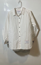Load image into Gallery viewer, Karl Lagerfeld Womens White Long Sleeve Collared Button-Up Shirt Size Medium
