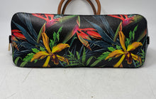 Load image into Gallery viewer, Aldo Womens Black Multicolor Tropical Floral Faux Leather Dome Satchel Handbag

