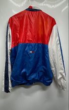 Load image into Gallery viewer, Tommy Hilfiger Mens Navy Blue Red White Colorblock Windbreaker Jacket Size Small
