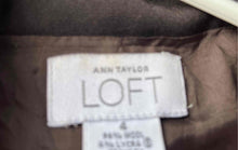 Load image into Gallery viewer, Ann Taylor Womens Brown Long Sleeve Notch Lapel Three Button Blazer Size 4
