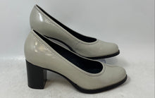Load image into Gallery viewer, Marc Joseph Womens Gray Leather Slip-On Round Toe Block Pump Heels Size 8
