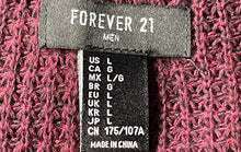 Load image into Gallery viewer, Forever 21 Mens Red Cotton Long Sleeve V-Neck Button Cardigan Sweater Size L
