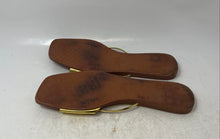 Load image into Gallery viewer, Zara Womens Brown Golden Open Toe Slip-On Flat Slide Sandals Size 41
