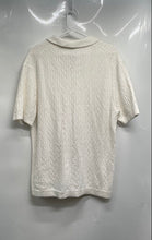 Load image into Gallery viewer, J. Crew Mens Beige Cotton Knitted Collared Button-Up Shirt Size Large
