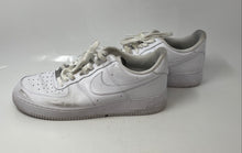 Load image into Gallery viewer, Nike Mens Air Force 1 Low White Leather Low Top Lace-Up Sneakers Shoes Size 12
