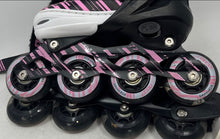 Load image into Gallery viewer, Ecoo Girls Black Pink Adjustable Strap Rollerblades Inline Skates Size S 10C-13C
