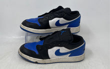 Load image into Gallery viewer, Nike Kids Air Jordan 1 Low Blue Black And White Sneaker Shoes Size 3.5Y No Laces
