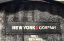 Load image into Gallery viewer, New York &amp; Company Womens Gray Black Double Breasted Peacoat Size 14

