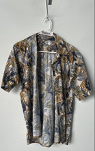 Load image into Gallery viewer, Pierre Cardin Mens Brown Palm Tree Print Short Sleeve Button-Up Shirt Size S
