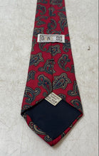 Load image into Gallery viewer, DAKS Mens Multicolor Paisley Print Silk Adjustable Pointed Tie One Size
