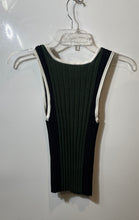 Load image into Gallery viewer, Zara Womens Black Green Ribbed Two-Piece Blouse Skirt Set Size Small
