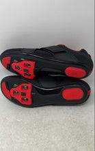 Load image into Gallery viewer, Peloton Unisex Altos Black 3 Bolt Hook &amp; Loop Cycling Shoes Size M 11 W 12
