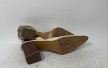 Load image into Gallery viewer, Via Spiga Womens Beige Leather Pointed Toe Slip-On Slingback Heels Size 7.5
