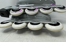 Load image into Gallery viewer, Roller Derby Unisex Elite Series Aerio Q60 White Gray Purple Inline Skates Sz 7
