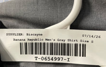 Load image into Gallery viewer, Banana Republic Mens Gray Long Sleeve Stretch Slim-Fit Button-Up Shirt Size S
