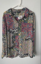 Load image into Gallery viewer, Jones &amp; Co Womens Multicolor Floral Long Sleeve Button Front Blouse Top Size 2X
