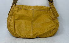Load image into Gallery viewer, Lucky Brand Womens Yellow Leather Adjustable Strap Inner Pocket Shoulder Purse
