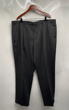 Load image into Gallery viewer, Alexander Lloyd Menswear Mens Black Pleated Cropped Pants Size W 46 L 32
