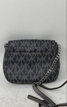 Load image into Gallery viewer, Michael Kors Womens Fulton Black Gray Monogram Adjustable Strap Crossbody Bag
