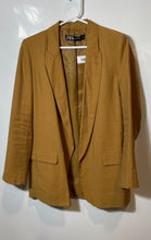 Load image into Gallery viewer, Zara Womens Brown Long Sleeve Notch Collar Pockets Open Front Blazer Size Small

