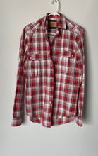 Load image into Gallery viewer, Boss Orange By Hugo Boss Mens White Red Plaid Long Sleeve Button-Up Shirt Size S
