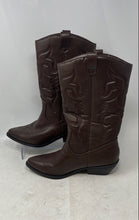 Load image into Gallery viewer, Soda Womens Brown Faux Leather Pointed Toe Mid-Calf Western Boots Size 8.5
