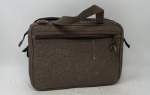 Load image into Gallery viewer, Thirty One Womens Brown Quilted Inner Pockets Top Handle Makeup Cosmetic Bag
