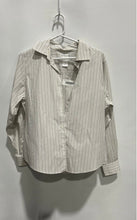 Load image into Gallery viewer, Worthington Womens White Striped Long Sleeve Collared Button-Up Shirt Size 12
