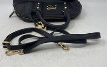 Load image into Gallery viewer, Michael Kors Womens Black Leather Bottom Studs Shoulder Strap Satchel Handbag
