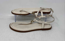 Load image into Gallery viewer, Coach Womens Jessica White Leather Flat Thong Sandals Size 8.5B
