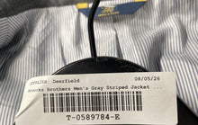 Load image into Gallery viewer, Brooks Brothers Mens Gray Striped Fitzgerald Fit Two-Button Blazer Size 42RG
