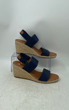 Load image into Gallery viewer, Tommy Bahama Womens Sakura Dark Blue Slip-On High Wedge Espadrille Heels Size 8M
