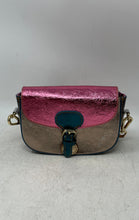 Load image into Gallery viewer, Womens Multicolor Leather Inner Pockets Zipper Adjustable Strap Crossbody Bag
