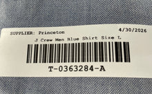 Load image into Gallery viewer, J Crew Mens Blue Printed Long Sleeve Collared Button-Up Shirt Size Large
