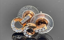 Load image into Gallery viewer, Authentic Swarovski Women's Rose Gold-Tone Earrings With Crystal Accents
