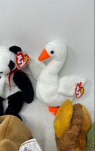 Load image into Gallery viewer, Lot Of 4 Pcs Ty Multicolor Various Animals Beanie Babies Plush Toys
