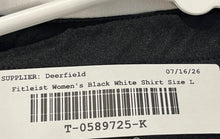 Load image into Gallery viewer, Titleist Womens Black White Long Sleeve Collared Golf Polo Shirt Size Large
