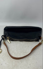 Load image into Gallery viewer, Valentina Womens Black Brown Pebbled Leather Double Zip Top Shoulder Bag
