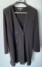 Load image into Gallery viewer, Karl Lagerfeld Womens Black Long Sleeve Double-Breasted Blazer Dress Size 16
