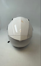 Load image into Gallery viewer, Triangle Mens White Coated Visor Full Face Motorcycle Helmet Size M Stained

