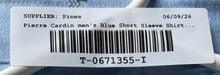 Load image into Gallery viewer, Pierre Cardin Mens Blue Short Sleeve Button-Up Shirt Size Small
