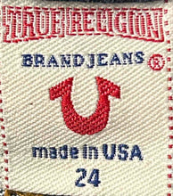 Load image into Gallery viewer, True Religion Womens Blue Denim Dark Wash Pockets Straight Leg Jeans Size 24
