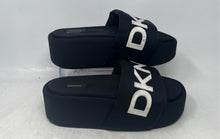Load image into Gallery viewer, DKNY Womens Black White Slip-On Open Toe Platform Slide Sandals Size 8.5M
