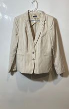 Load image into Gallery viewer, Tommy Hilfiger Womens Beige Multi Stripe Notch Lapel Two-Button Blazer Size 16
