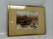 Load image into Gallery viewer, Traditional Chinese Junk Boats Framed Oil Canvas Painting Signed By F. Sing
