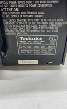Load image into Gallery viewer, Technics SA-DX940 Black 5.1 Channel AV Surround Sound Stereo Receiver Not Tested
