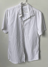 Load image into Gallery viewer, Peter Werth London Mens White Short Sleeve Collared Button-Up Shirt Size M

