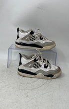 Load image into Gallery viewer, Nike Kids Jordan 4 Retro BQ7670-111 White Black Sneaker Shoes Size 10C No Insole
