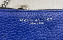 Load image into Gallery viewer, Authentic Marc Jacobs Womens Gotham Blue Leather Compact Wallet Zipper Damaged

