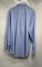 Load image into Gallery viewer, Brooks Brothers Mens Blue Printed Regent Fit Non-Iron Dress Shirt Size 17.5
